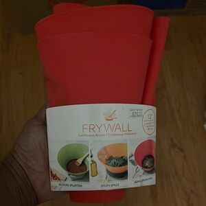Nwt Frywall 12 (Large) - Red - Splatter Guard, as Seen on Shark Tank